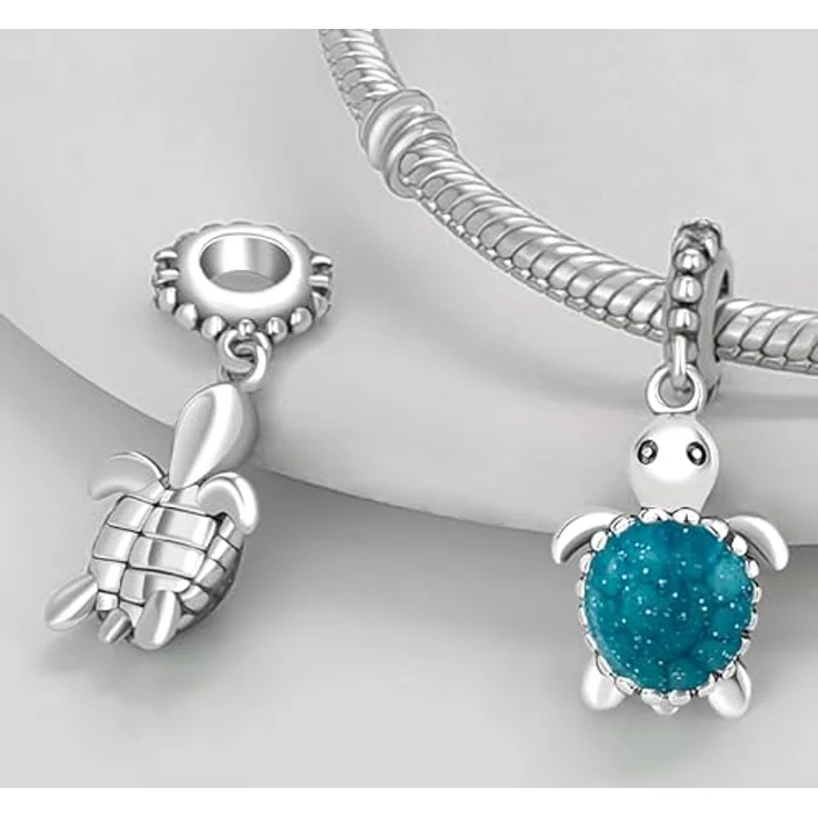 LNQOBU 925 Sterling Silber Glow in the Dark Glühwürmchen Charm, Farbwechselndes Chamäleon Bead für Damenarmbänder und Halsketten – Bild 5