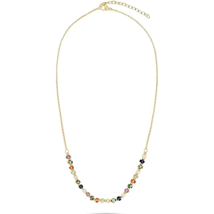 s.Oliver Necklace - Elegante Ankerkette aus poliertem Edelstahl in IP Gold, 47 cm, wasserfest & hautfreundlich – Bild 3