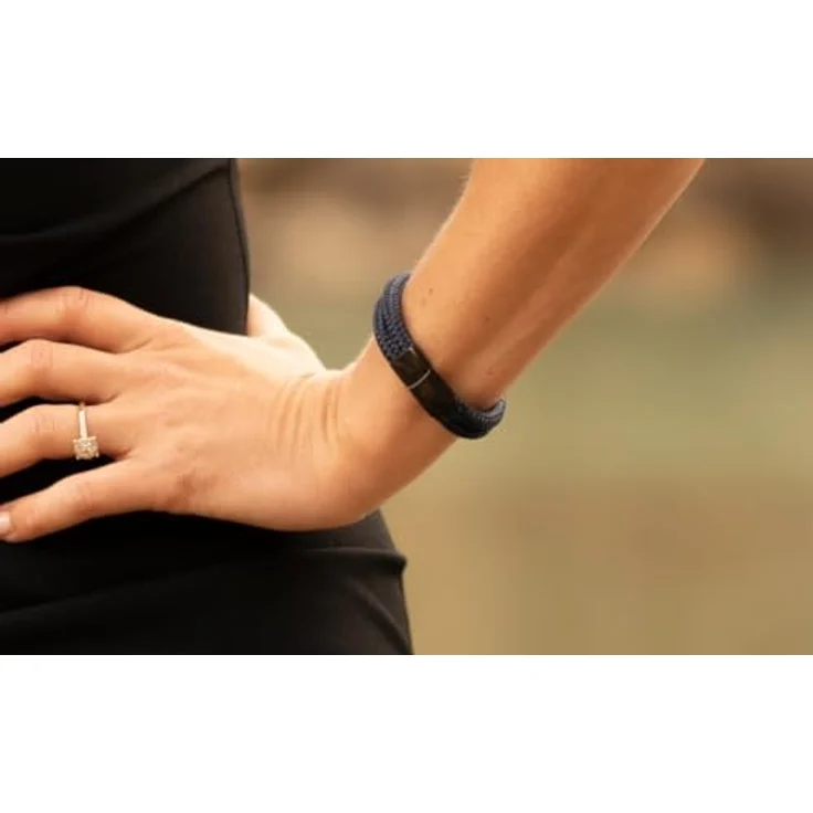 Galeara Noa Premio Segeltau Armband Geflochten, Dunkelblau-Schwarz mit Edelstahl Magnetverschluss, Damen Armband in verschiedenen Größen – Bild 5