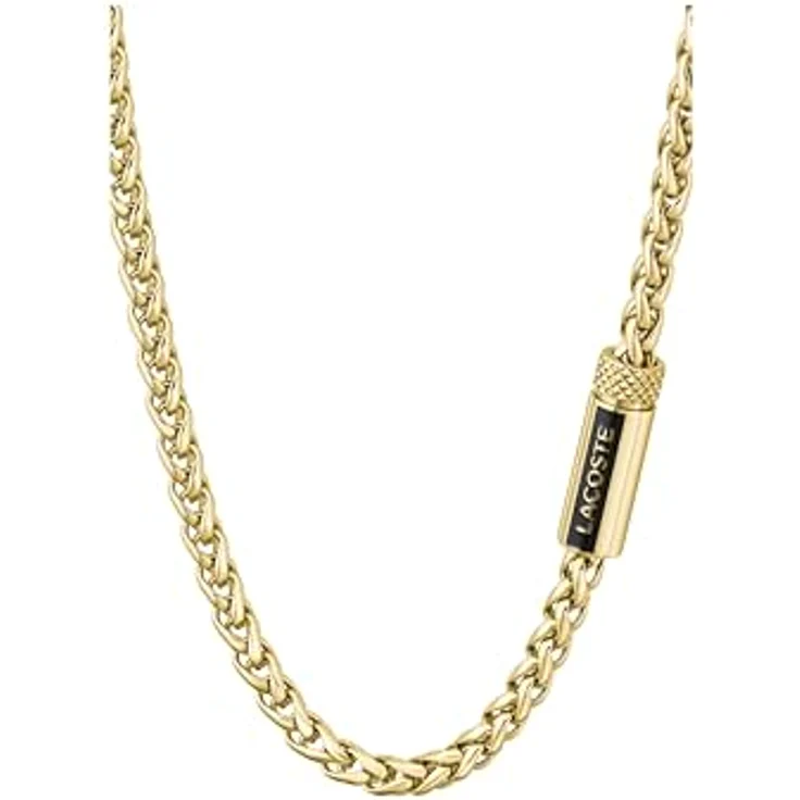 Lacoste Gliederhalskette Kollektion SPELT, Gelbgold mit Charm und Magnetverschluss, 559 mm Länge – Bild 2