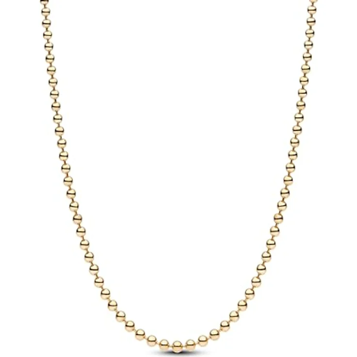 PANDORA Damen-Kette Kugelkette Goldfarben 50 cm mit Karabinerverschluss – Bild 2