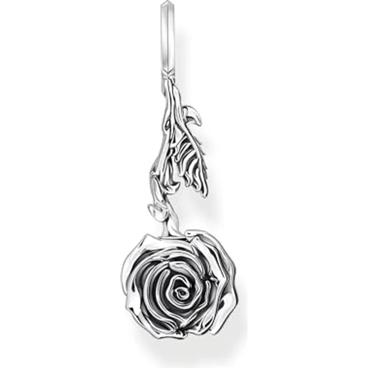 THOMAS SABO Anhänger Midnight Rose, Silber 925, geschwärzt, ca. 36 mm