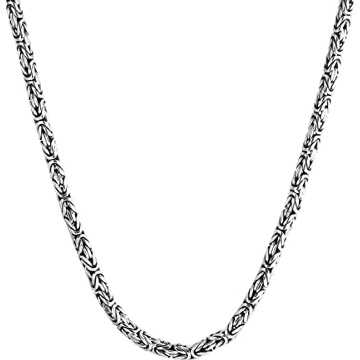 Kuzzoi massive 925 Sterling Silber Königskette Herren Halskette, Dicke 5mm, Länge 60 cm mit hochwertigem Karabinerverschluss, in Schmuckbox - 345053-060 – Bild 2