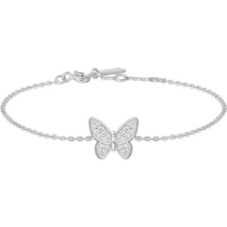 ANIA HAIE SUNNY SPARKLER Damen Armband, 925 Sterling Silber mit 30 Zirkonia, längenverstellbar 16,5 cm + 2 cm, inkl. Geschenkverpackung