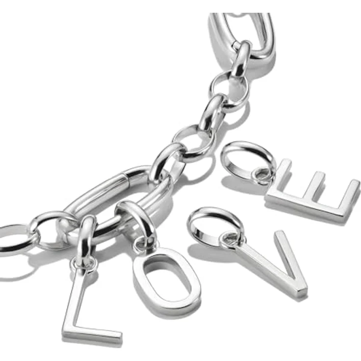 Thomas Sabo Charm Club Connect Charm-Anhänger Buchstabe V, recyceltes 925 Silber mit filigraner Öse, flexibel tragbar als Anhänger oder Mix & Match mit weiteren Charms – Bild 2