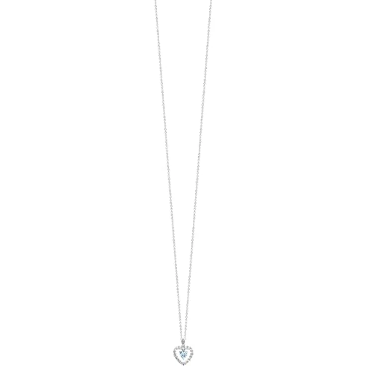 Julie Julsen JJNE3100.15.1 Damen Collier Herz aus 925 Sterling Silber, blau Zirkonia und 20 weißen Zirkonia, 42 cm – Bild 3
