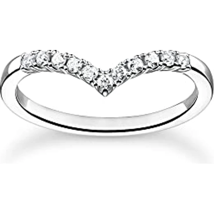 THOMAS SABO Damenring aus 925er Sterlingsilber mit trendbewusstem Design, verschiedene Größen verfügbar – Bild 1