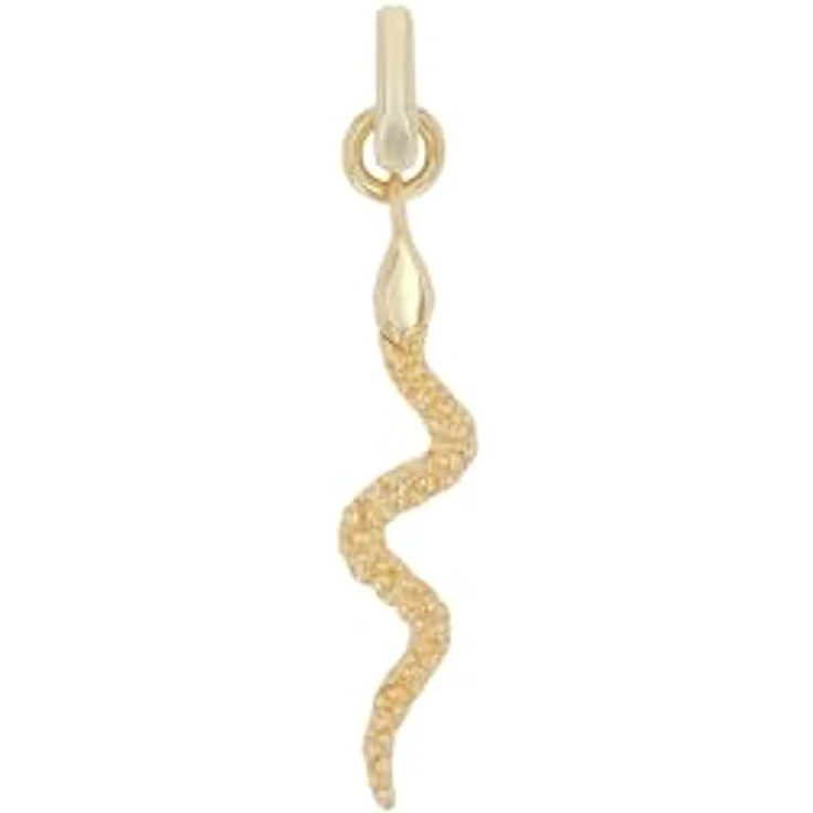 Amor Charm 925 Sterling Silber Damen Charm-Anhänger, 34 mm, Gold, Schlange, mit Sicherheitsverschluss, in Schmuck Geschenk Box – Bild 1