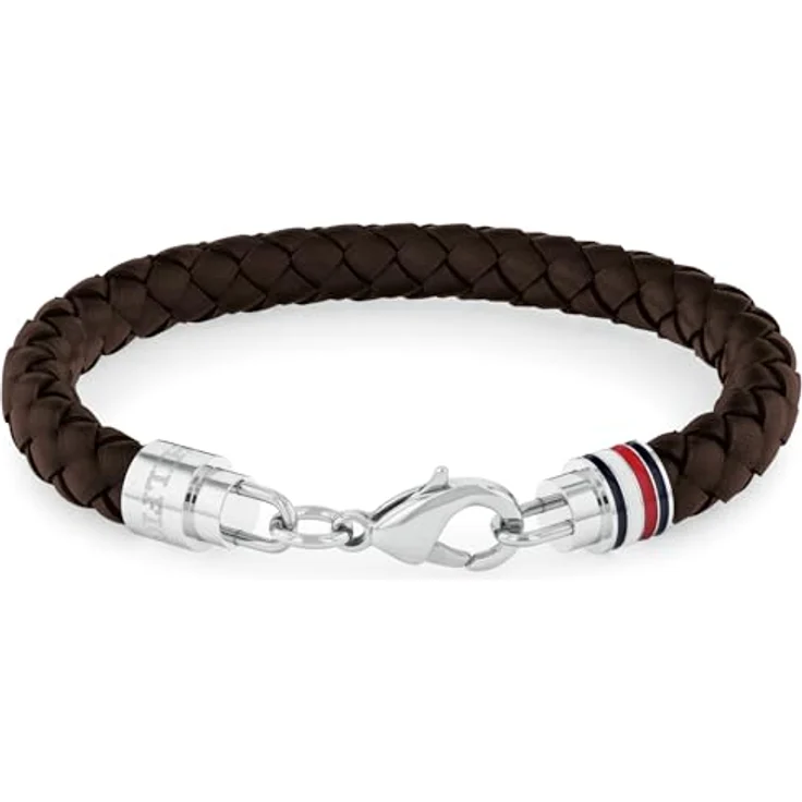 Tommy Hilfiger Jewelry Armband für Herren aus braunem geflochtenem Leder mit Edelstahlverschluss, 19 cm, 2790546 – Bild 1