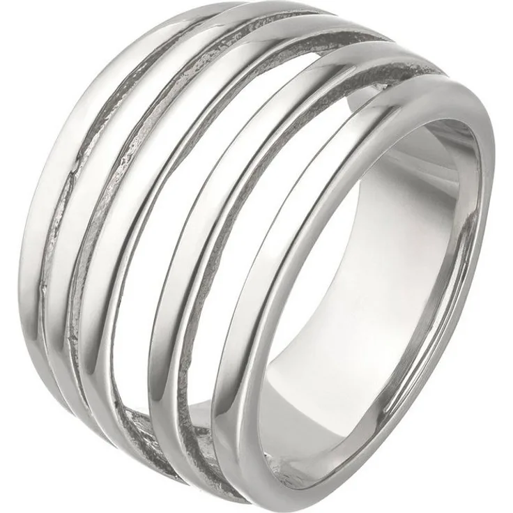 JOBO Fingerring breit, Edelstahl, ca. 13,9 mm Breite, ca. 6,5 g Gewicht