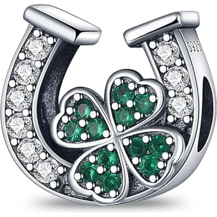 TINSLO Charm Anhänger Damen, 925 Sterling Silber mit Zirkonia-Steinen, kompatibel mit Pandora Armbändern und Halsketten, ideal als Geschenk für Frauen und Mädchen – Bild 1