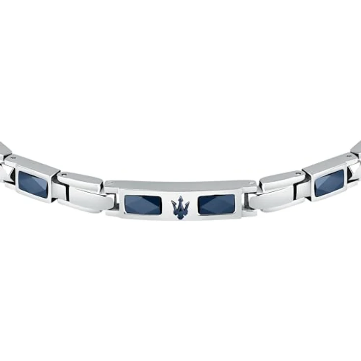 Maserati Herrenarmband JM224ATZ39, Edelstahl und Keramik mit Dreizack-Emblem, 21,5 cm, originalverpackt – Bild 2