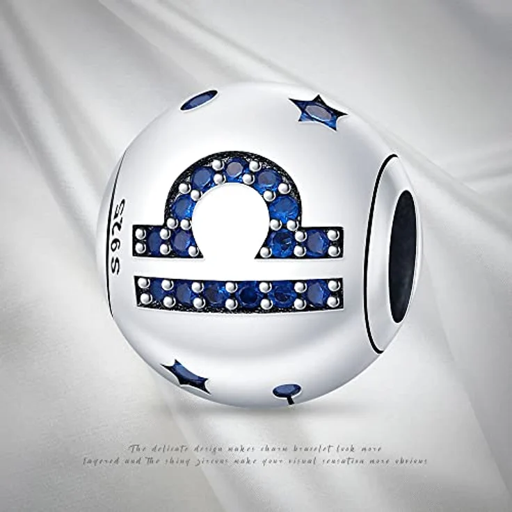 TINSLO Charm Anhänger Sternzeichen aus 925 Sterling Silber, 12 Sternbilder Beads für Pandora Armband und europäische Halsketten, romantisches Geschenk für Frauen und Mädchen – Bild 3