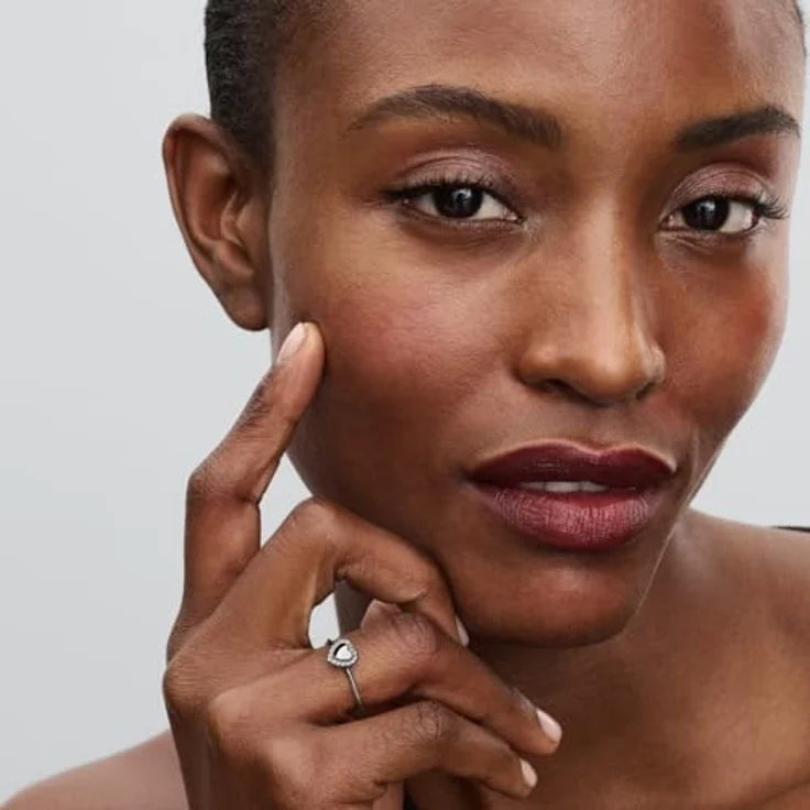 PANDORA Timeless Gravierbarer Herz Strahlenkranz Ring aus Sterling Silber mit Zirkonia, Größe: 54, personalisierbar – Bild 5