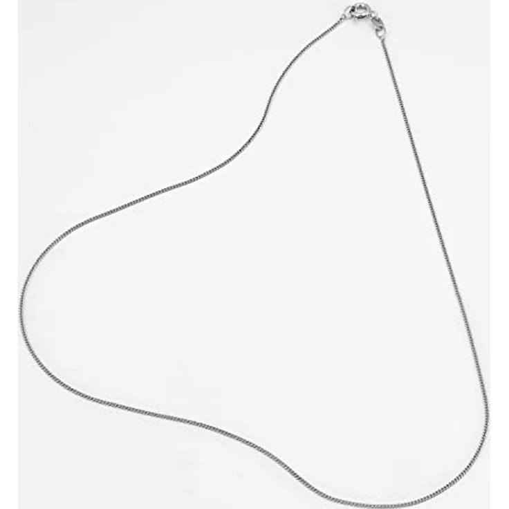 trendor Panzerkette Weißgold 585 Gold 14 Karat 1,1 mm Breite, 40 cm Damen-Halskette, zeitloser Halsschmuck in Geschenkbox – Bild 2