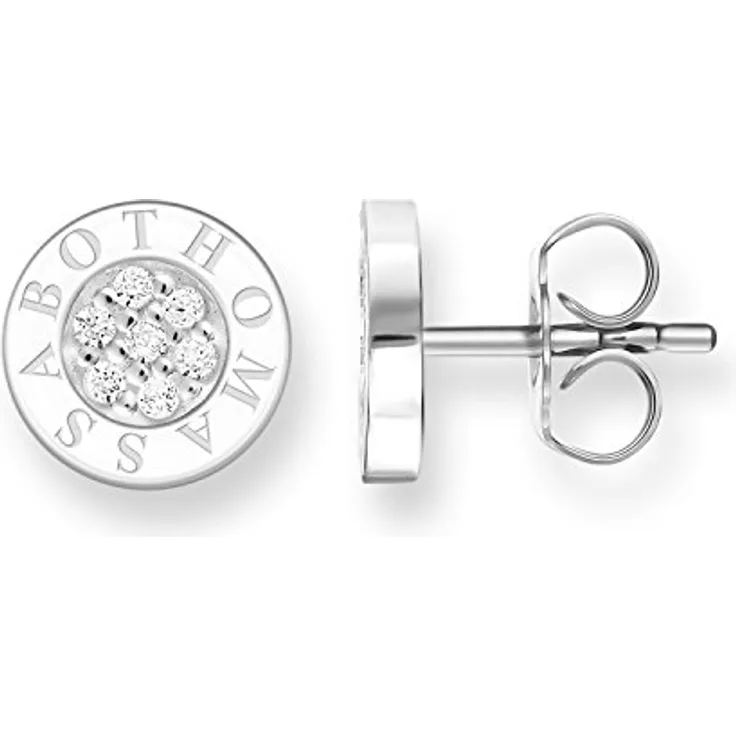 Thomas Sabo Ohrstecker Classic Pavé, 925 Sterling Silber, weiß, H1547-051-14
