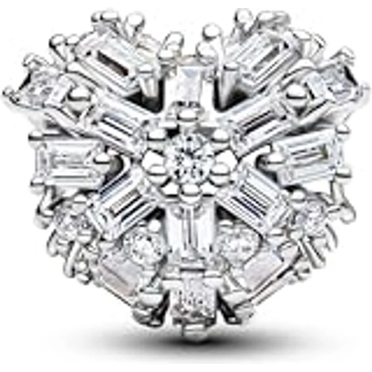 PANDORA Moments Funkelndes Herz Charm, Sterling-Silber mit Zirkonia, kompatibel mit Moments, 794240C01 – Bild 2