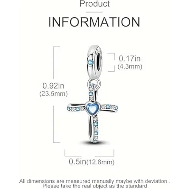 ChenYuTe 925 Sterling Silber Charms, Dangle Anhänger mit 5A-Zirkonia, kompatibel mit Pandora Europäischen Armbändern und Halskette für Frauen – Bild 5
