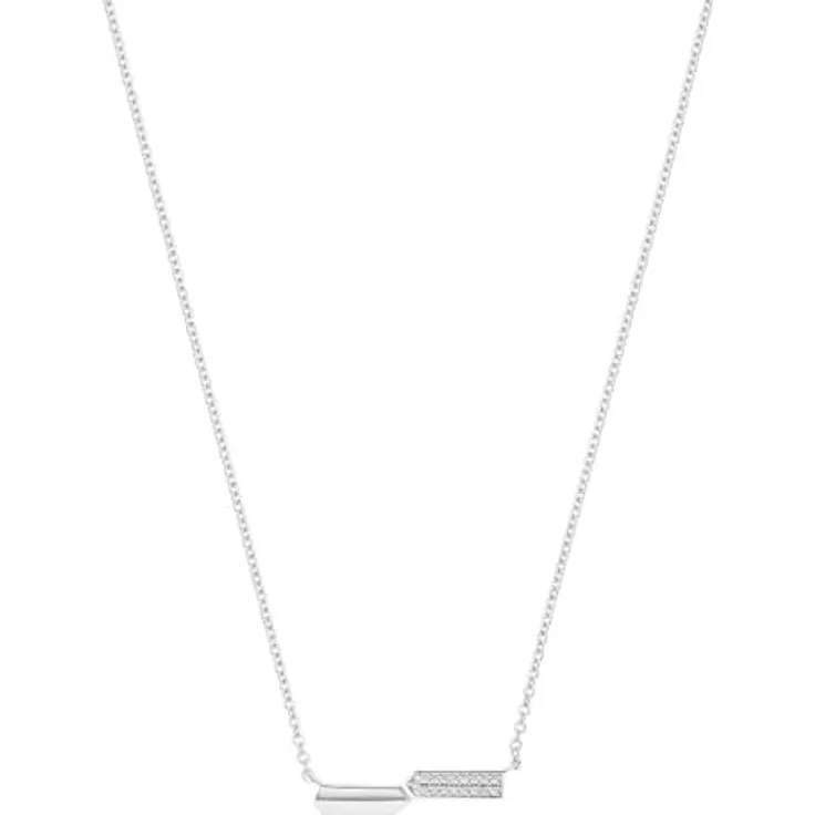 JETTE Damen-Kette 925er Silber, recycelt mit 17 Zirkonia, One Size