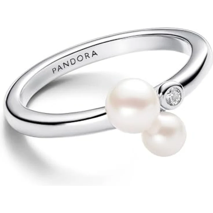 PANDORA Sterling Silver Mixed Stone Ring mit weißer Zuchtperle und klaren Zirkonia, 193156C01 – Bild 2