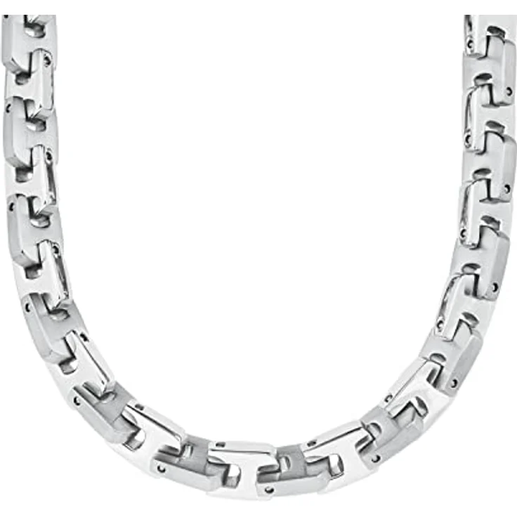 s.Oliver Collier Edelstahl für Herren, 48+2,5 cm Halsschmuck in Silber, kommt in Schmuck Geschenk Box – Bild 1