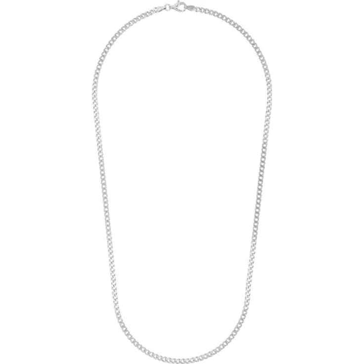 Amor 925 Sterling Silber Halskette für Herren, 55 cm, eleganter Halsschmuck in Geschenkbox – Bild 3