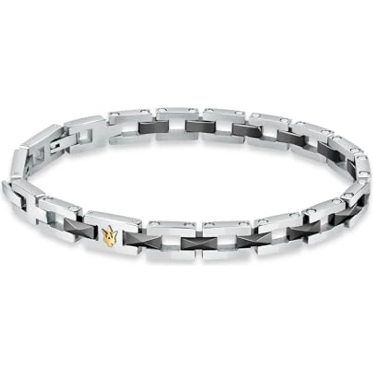Maserati Ceramic Herren Armband aus Stahl und Keramik, IP Gelbgold, 22cm mit Clip-Verschluss - JM422ATZ16 – Bild 5