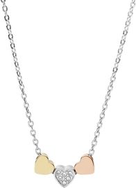 Fossil Dreifarbige Edelstahl-Halskette für Frauen