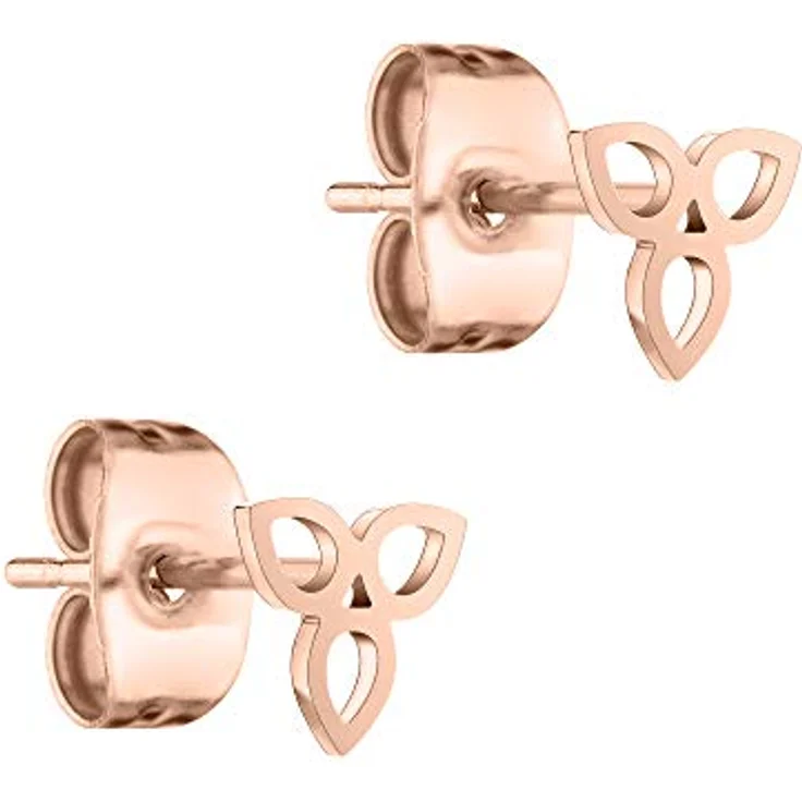 Tamaris TJ-0024-E-06, Mini Ohrstecker im Blütendesign aus Edelstahl in Roségold, 0,6 cm mit Steckverschluss, Geschenkverpackung – Bild 1