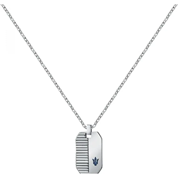 Maserati Jewels Herren Halskette aus Stahl, 55 cm, blau IP mit Karabiner-Verschluss - JM222AVD02