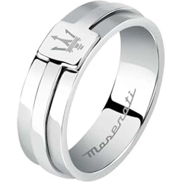 Maserati Iconic Herren Ring aus Stahl, Größe 25, in Originalverpackung – Bild 1