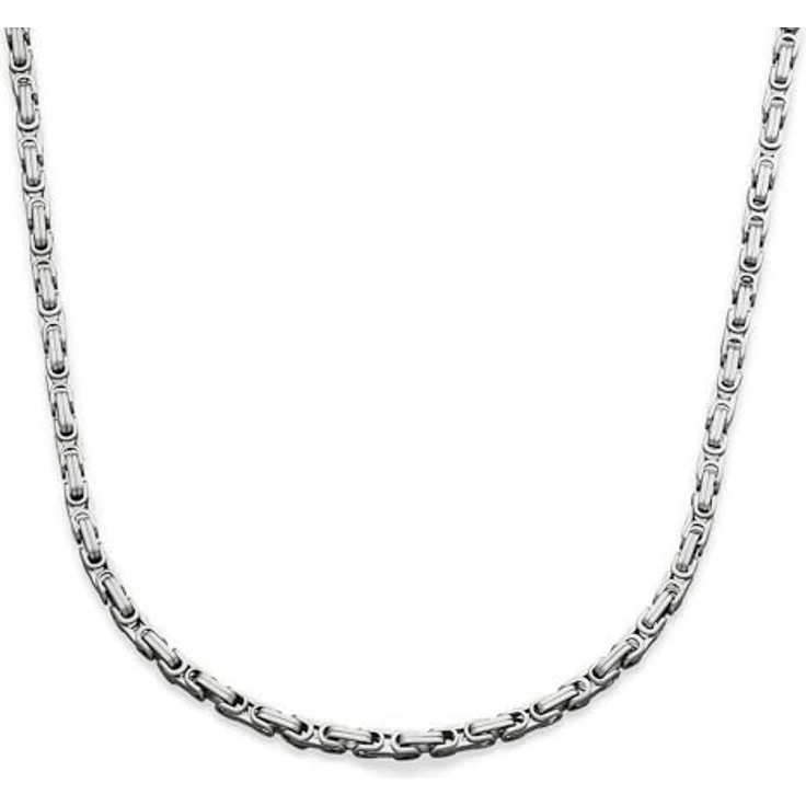s.Oliver Herren Necklace, Halskette aus mattiertem Edelstahl, silber, verstellbar bis 55 cm, wasserfest & hautfreundlich – Bild 2
