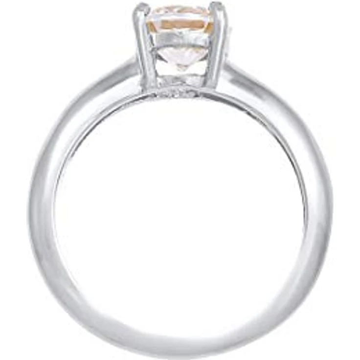 Elli Ring Damen Solitär mit Zirkonia Kristall, 925 Sterling Silber, handgefertigt, anlaufgeschützt – Bild 3