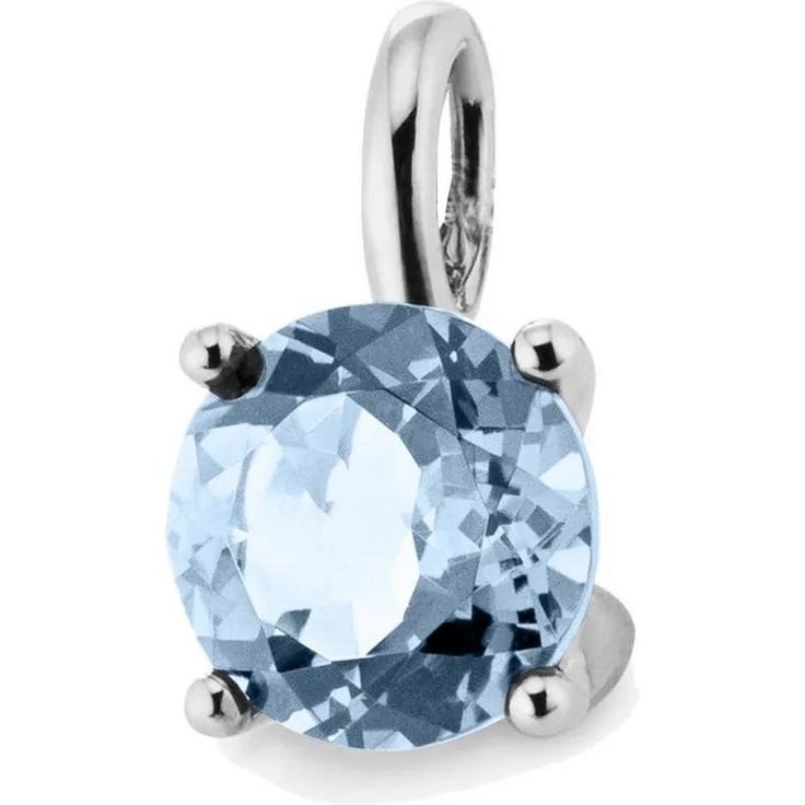 Orolino Kettenanhänger Gold 585 mit Blautopas Sky Blue, 7mm Breite, Damen Schmuck