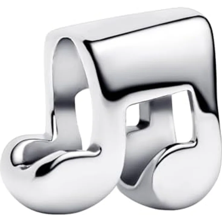 PANDORA Silber Mini Charm Musiknote 794513C00, Charm in Silber für kreative Schmuckgestaltungen