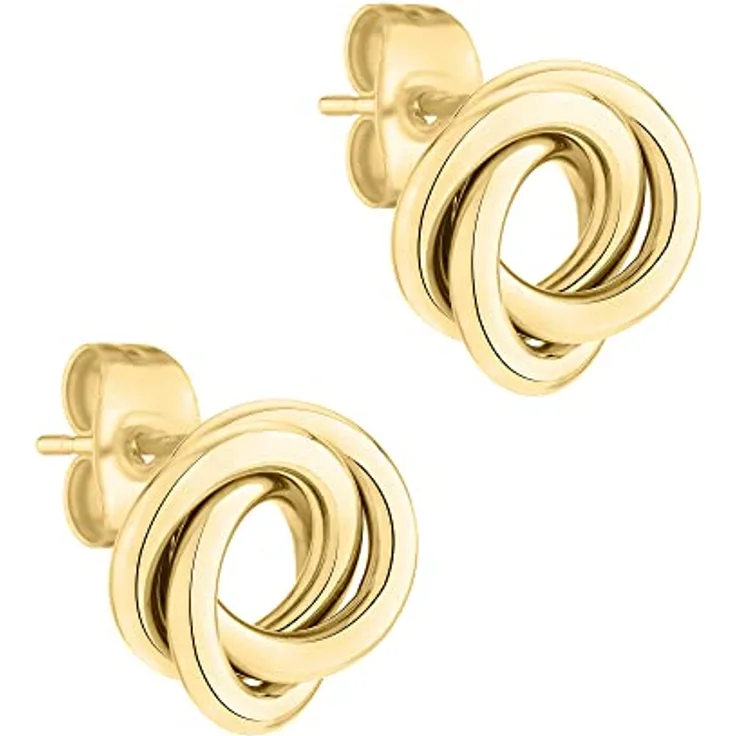 Liebeskind Berlin LJ-1049-E-12, Ohrstecker aus Edelstahl IP Gold, 1,2 cm Länge