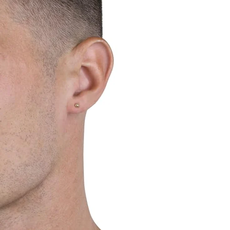 Amor Paar Ohrstecker, 375 Gelbgold, filigranes Design für Damen – Bild 4
