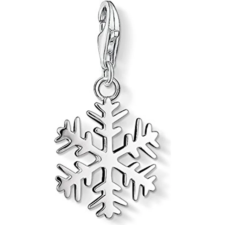 Thomas Sabo Charm-Anhänger Schneeflocke 925 Sterling Silber, Charm Club mit Karabinerhaken – Bild 1