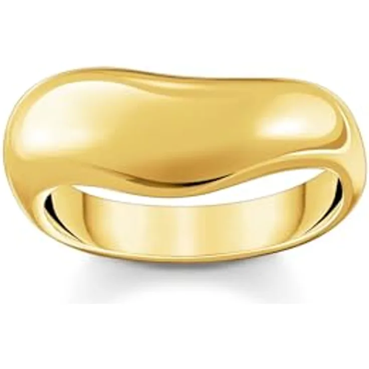 THOMAS SABO Fingerring Bold Elegance, Recyceltes Silber mit organischen Formen und offener Innenseite, leicht und elegant