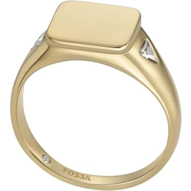 Fossil Ellis Damen-Ring, Edelstahl Gold, Poliertes Finish, Größen 3-9 – Bild 3