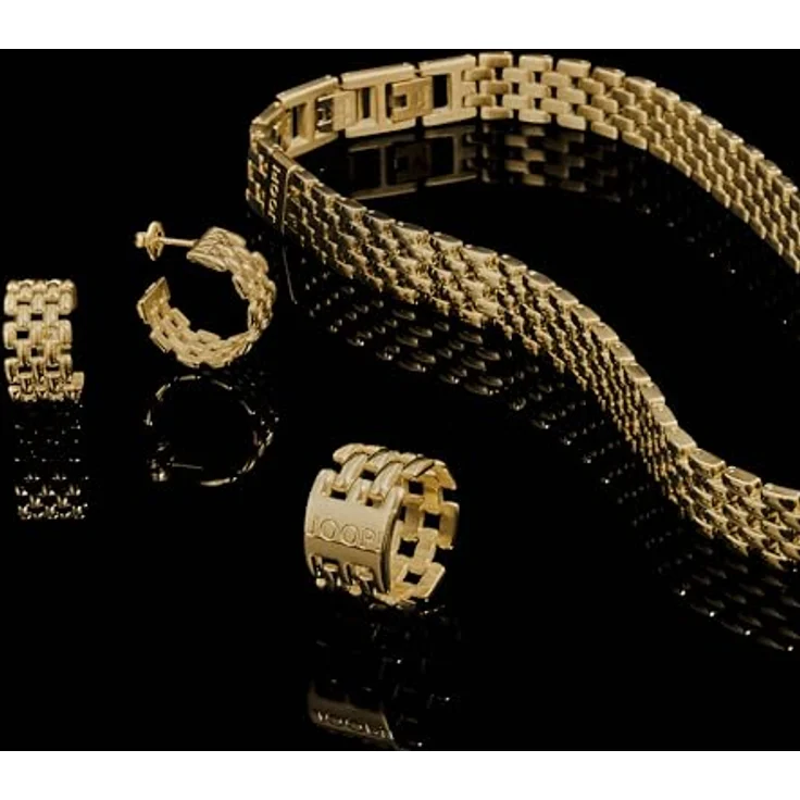 JOOP! Creolen Damen Ohrschmuck, Edelstahl, 20 mm lang, 10 mm breit, Steckverschluss, in Schmuck Geschenk Box – Bild 4