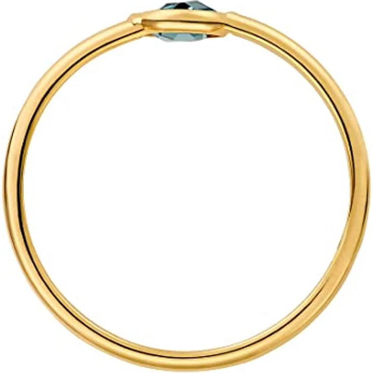 CHRIST Damenring 375er Gelbgold mit 1 Topas, elegant in Gold, Größe 56, Schmuckstück in Geschenkbox – Bild 2