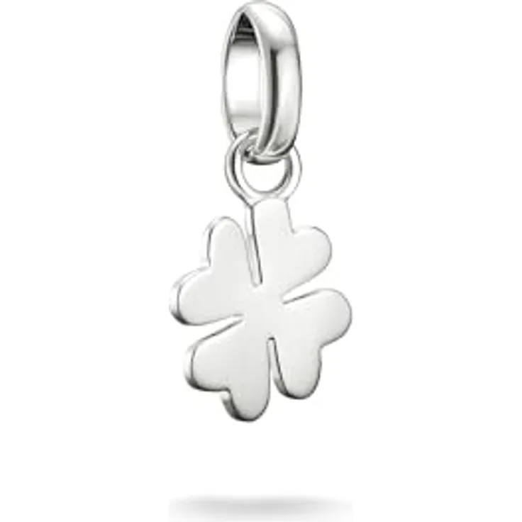 THOMAS SABO Charm-Einhänger Charm Glücksklee - Connect aus recyceltem Silber 925, kombinierbar mit Ketten und Armbändern