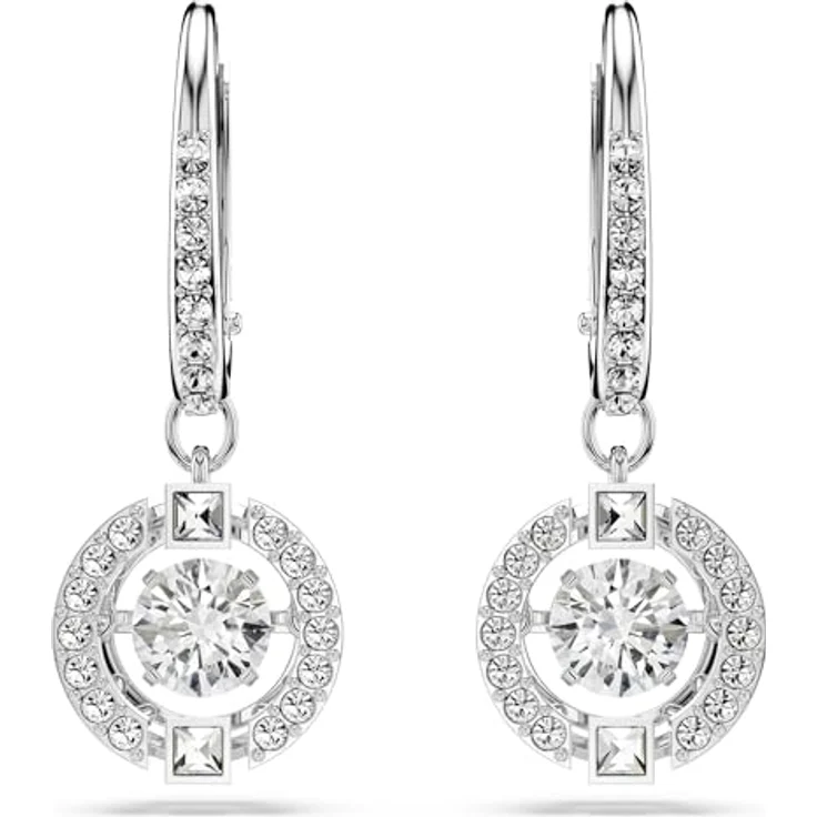 Swarovski Ohrstecker Una Sparkling Dc 5504652, Metall mit Kristallen, Druckverschluss, 2,6 cm lang, 1 cm breit – Bild 2