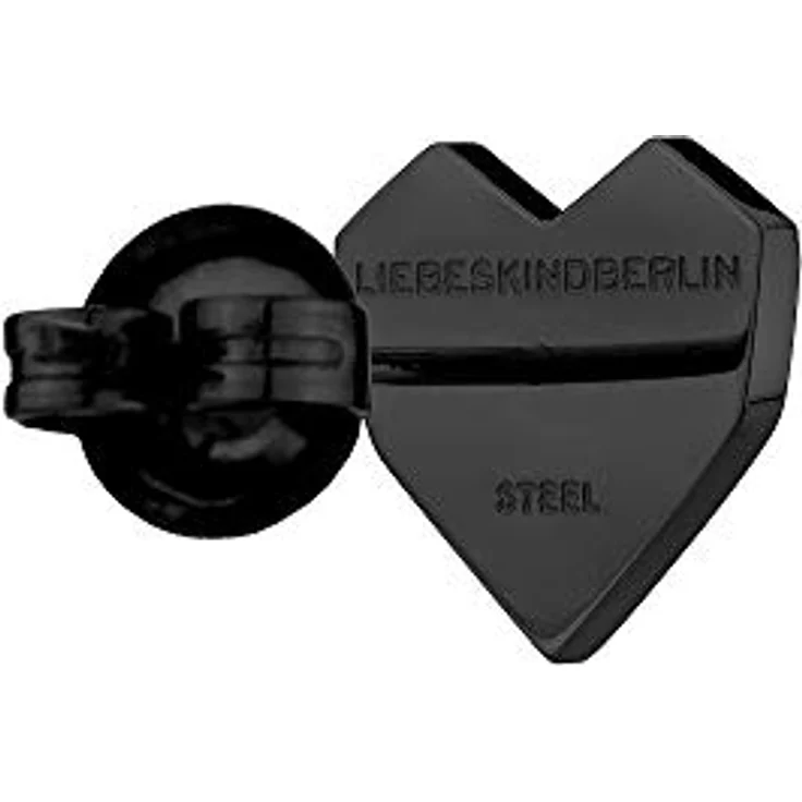 Liebeskind Ohrstecker LJ-0615-E-11, schwarze Edelstahl-Ohrstecker mit IP-Beschichtung und Steckverschluss – Bild 2