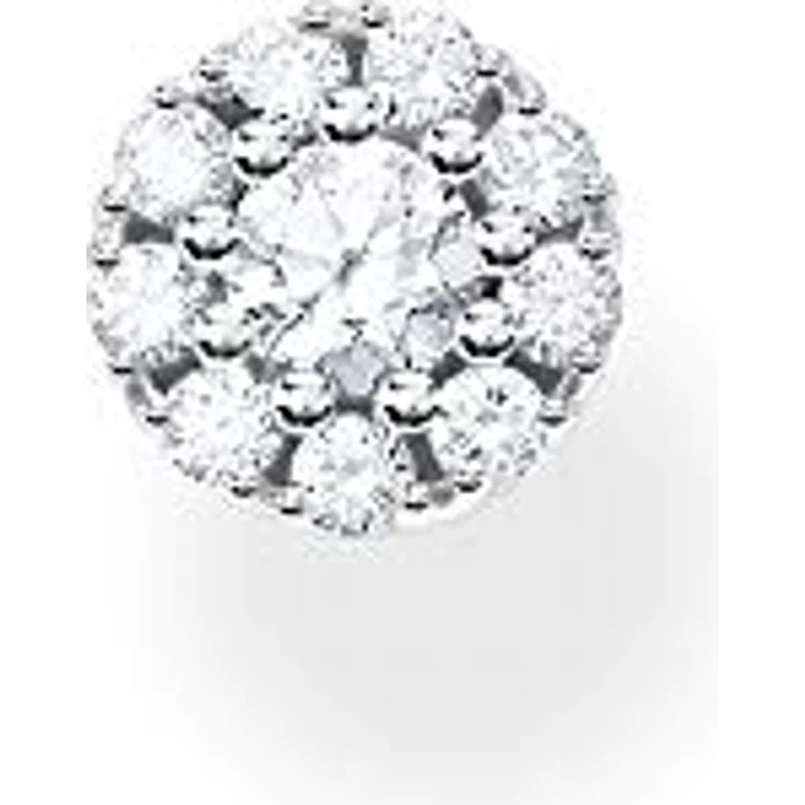 THOMAS SABO Single-Ohrstecker Silber 925 mit weißen Zirkonia-Steinen in filigranen Krappenfassungen – Bild 2
