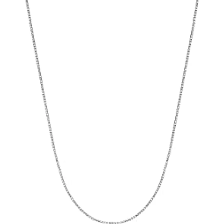 FAVS Unisex-Kette 925er Silber, Halskette aus 925er Silber, Länge 42 cm, Stärke 0,8 mm, verpackt in Geschenkbox