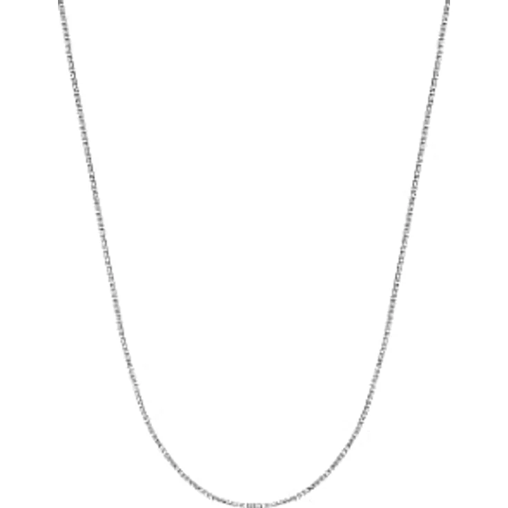 FAVS Unisex-Kette 925er Silber, Halskette aus 925er Silber, Länge 42 cm, Stärke 0,8 mm, verpackt in Geschenkbox – Bild 1