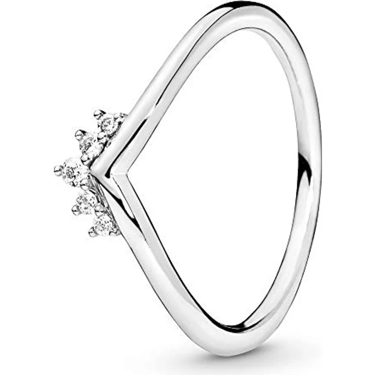 PANDORA Ring "Diadem" aus Sterling-Silber 198282CZ-52, mit 5 klaren Cubic Zirkonia im Kranzdesign – Bild 1