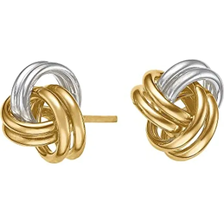 CHRIST Ohrstecker 84630799, luxus Gold Ohrstecker aus 375er Gelb-/Weißgold, 1,7 cm lang, 0,9 cm breit